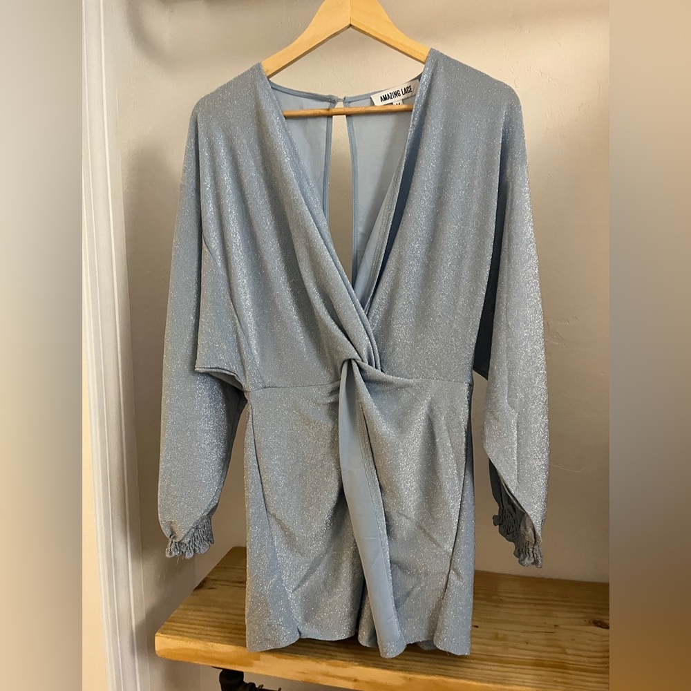 Sparkly blue romper from Amazing Lace